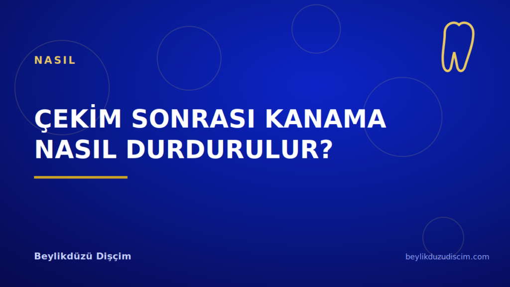 Çekim Sonrası Kanama Nasıl Durdurulur?